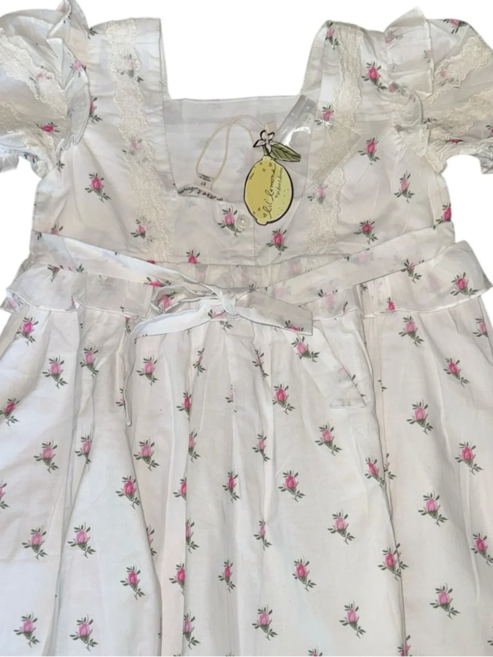 For Love & Lemons Lil Lemons Wildflower Dress 6T NWT Lace Ruffle Organic Cotton